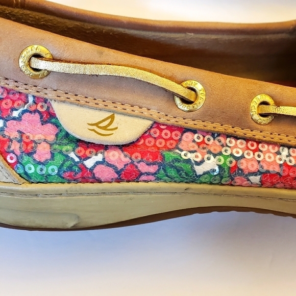 Sperry Top Siders 8 tropical sequin 2 eye slip on - Picture 7 of 9